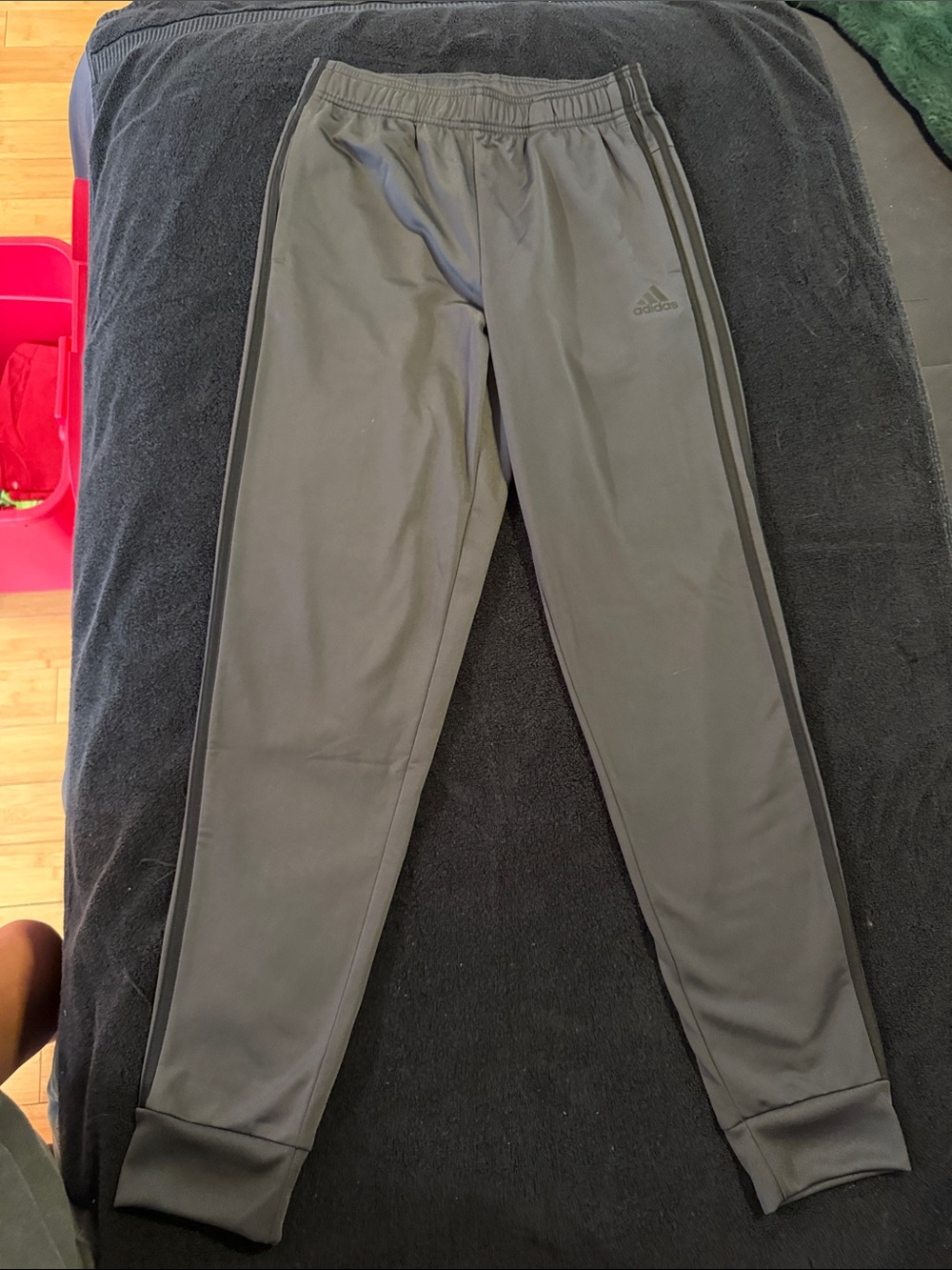 adidas Men's Charcoal Gray Jogger Sweatpants